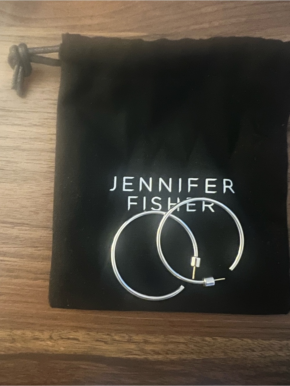 Jennifer Fisher 1.5” thread baby hoops silver